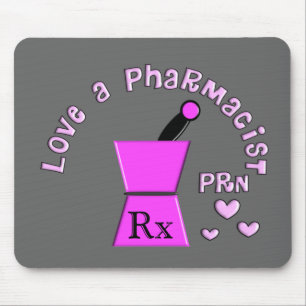 Love a Pharmacist PRN Pestle and Mortar Design Mouse Mat