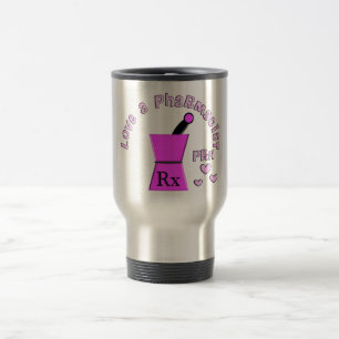 Love a Pharmacist PRN Pestle and Mortar Design Travel Mug