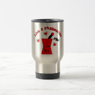 "Love A Pharmacist PRN" Unique Gifts Travel Mug