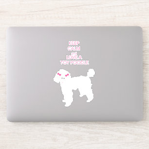 Love a poodle white Sticker