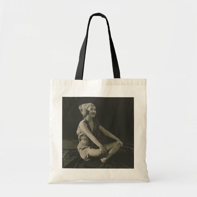 Love a Poor Maid Girl Sitting Cross Legs Tote Bag (Front)