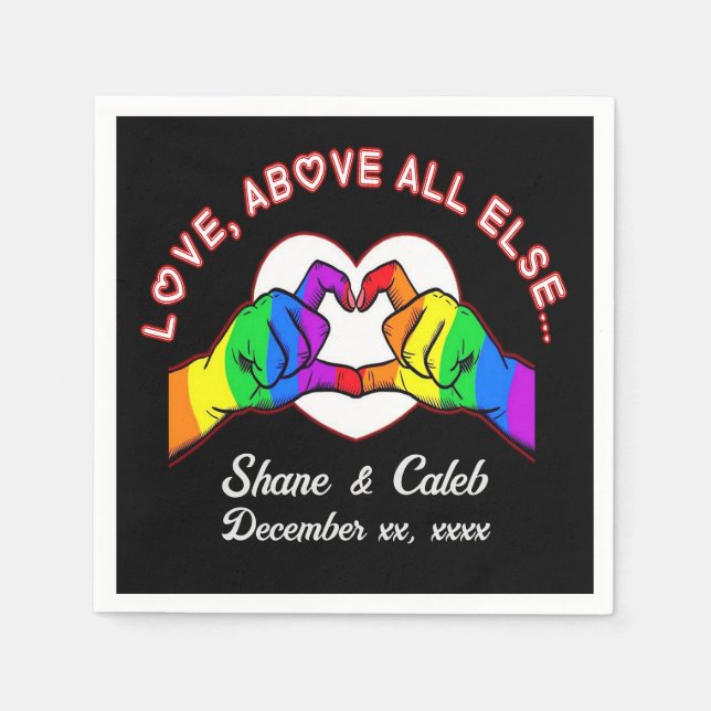 Love Above All Else   Napkin (Front)