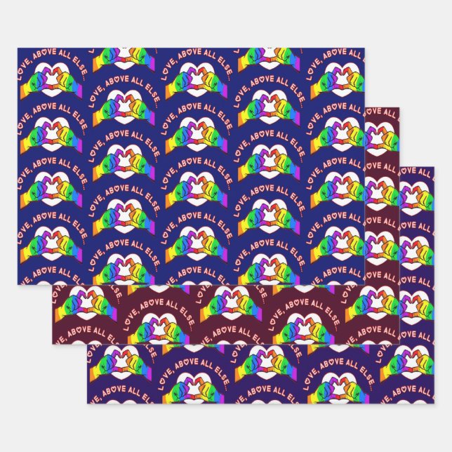 Love Above All Else   Wrapping Paper Sheet (Set)