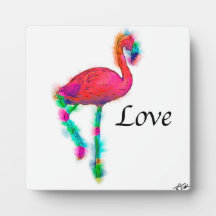 Love - Abstract Flamingo Step