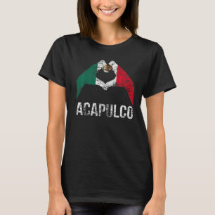 Love Acapulco Mexico Vacation Vintage Mexico Flag  T-Shirt