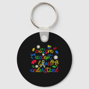 Love accept understand autism awareness coquette key ring