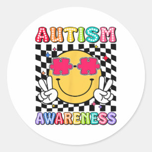 Love Accept Understand Autism Awareness Puzzle Be Classic Round Sticker