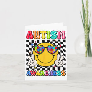 Love Accept Understand Autism Awareness Support Sq Card