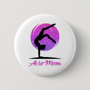Love Acro Yoga, Acro Dance, Acro Dancer Mom Mother 6 Cm Round Badge