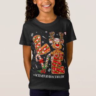 Love Activity Director Life Christmas Pyjamas Nurs T-Shirt