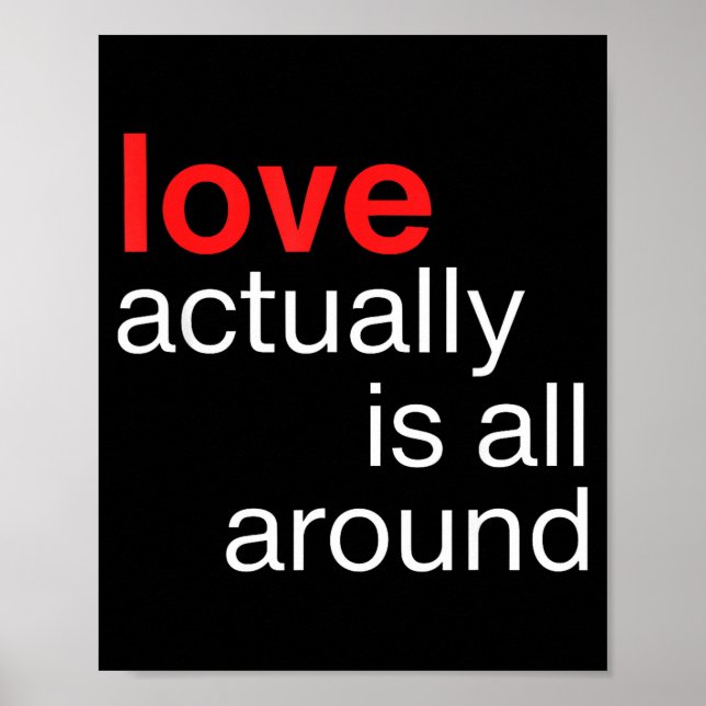 Love Actually Is All Around Funny Quote Family Mat Poster (Front)