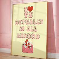 Love Actually Is All Around Retro Quote Aesthetic 