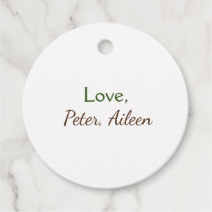 love add name simple minimal editable text rustic favour tags