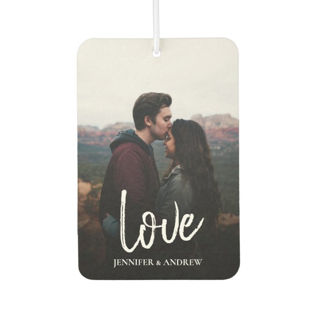 LOVE Add Your Own Photo Car Air Freshener (Front)