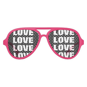 Love addiction party shades Funny pink sunglasses