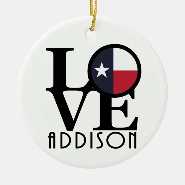 LOVE Addison Ceramic Tree Decoration (Front)