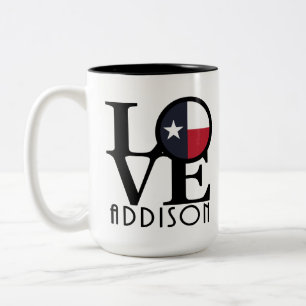 LOVE Addison Texas 15 oz Two-Tone Coffee Mug