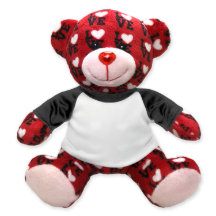 Love Adorable Red Hearts Stuffed Teddy Bear
