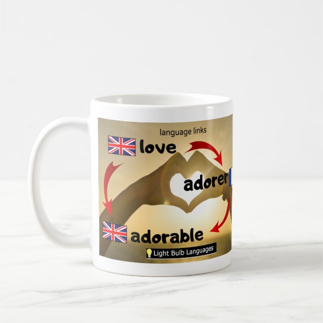 love-adorer-adorable coffee mug (Left)