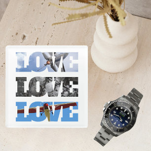 LOVE aeroplane,aircraft, aviation,home decor, Glass Coaster