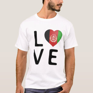 Love - Afghanistan Flag T-Shirt