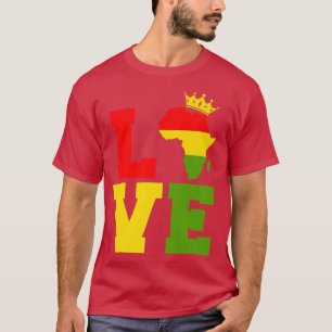 Love Africa Black History Month 2022 African Ameri T-Shirt