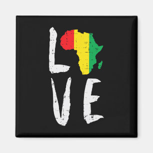 Love Africa Black History Month African American M Magnet