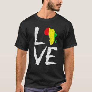 Love Africa Black History Month African American M T-Shirt