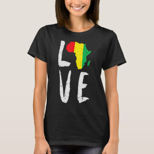 Love Africa Black History Month African American M T-Shirt