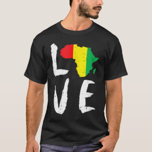 Love Africa Black History Month African American M T-Shirt