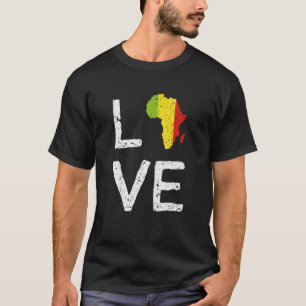 Love Africa Black History Month African American M T-Shirt