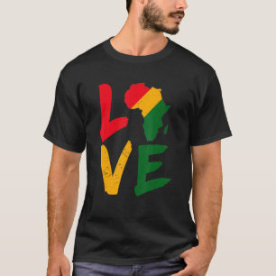 Love Africa Black History Month African American M T-Shirt