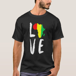 Love Africa Black History Month African American M T-Shirt