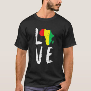Love Africa Black History Month African American M T-Shirt