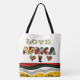 Love Africa Large Tote Bag