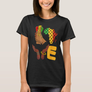 Love Africa Map Melanin African Continent American T-Shirt