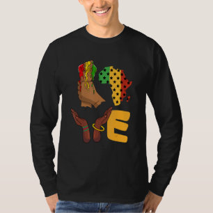 Love Africa Map Melanin African Continent American T-Shirt