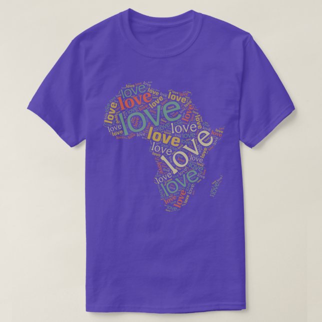 Love Africa Map T-Shirt (Design Front)