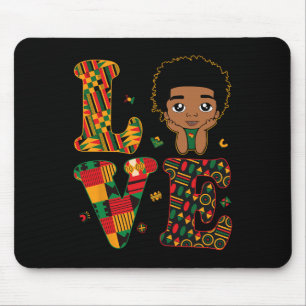 Love African Kente Toddler Boys Black History Mont Mouse Mat