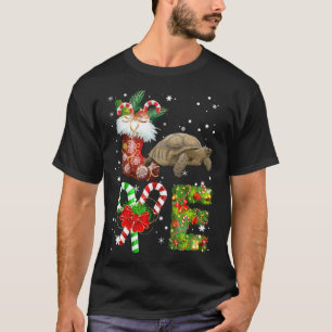 Love African Sulcata Tortoise CChristmas Light  An T-Shirt
