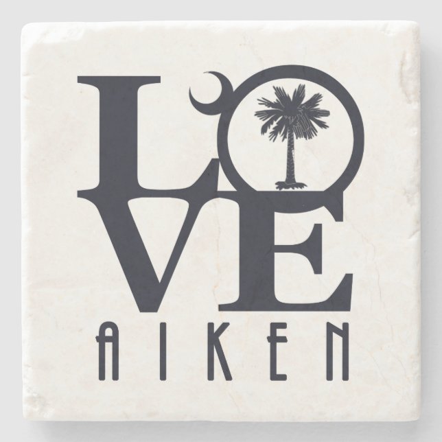 LOVE Aiken SC Stone Coaster (Front)