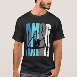 Love Air Yoga Motivating Amor Text Words In Retro T-Shirt