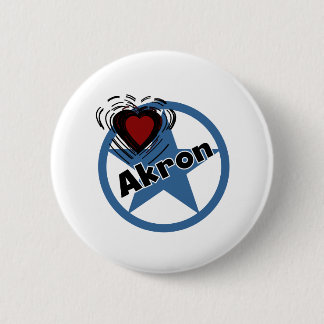 Love Akron 6 Cm Round Badge