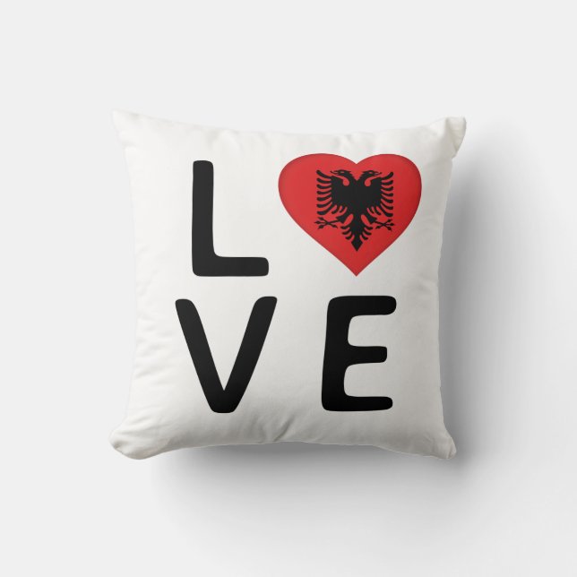 Love - Albania Flag Cushion (Front)