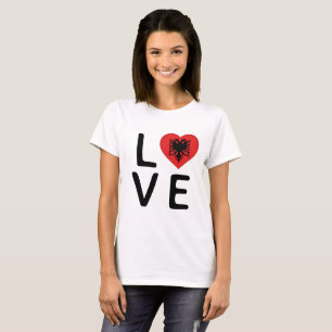 Love - Albania Flag T-Shirt
