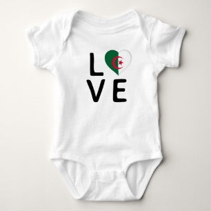 Love - Algeria Flag Baby Bodysuit