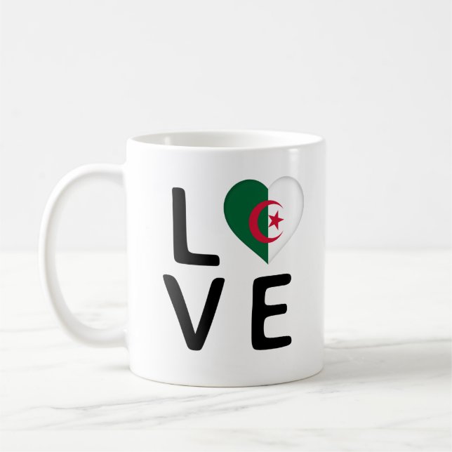 Love - Algeria Flag Coffee Mug (Left)