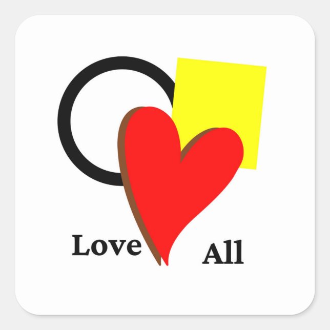 Love all different shapes and colours Sticker (Front)