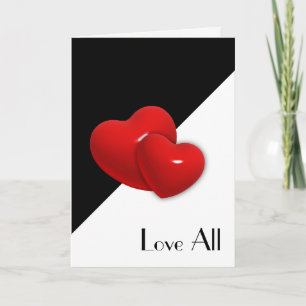 Love All Double Hearts Holiday Card