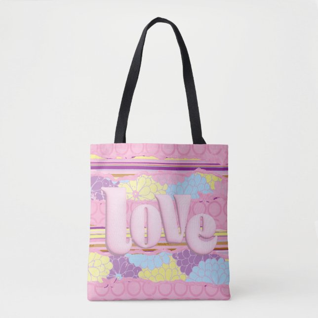 Love All-Over-Print Medium Tote Bag (Front)
